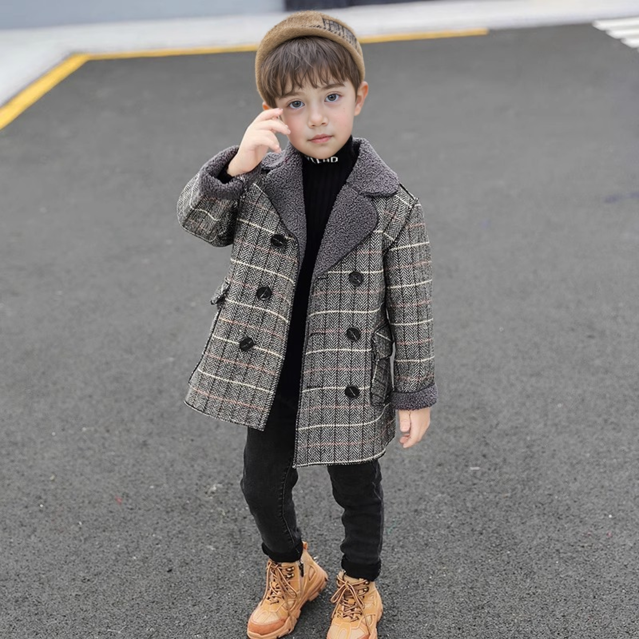 Little Boys Winter Thick Warm  - Photography Jacket ulasan dan harga
